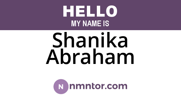 Shanika Abraham