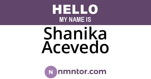 Shanika Acevedo