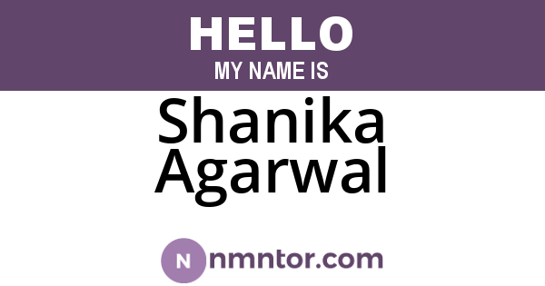 Shanika Agarwal