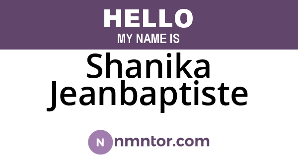 Shanika Jeanbaptiste