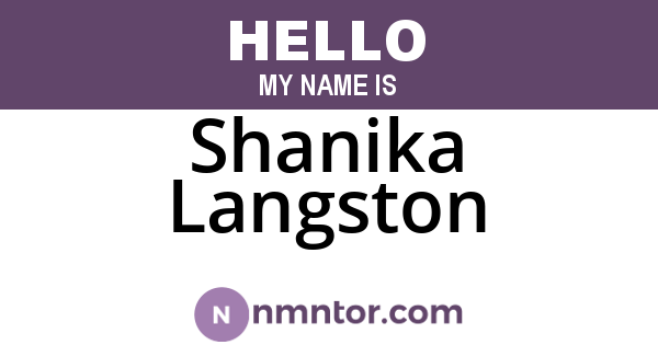 Shanika Langston