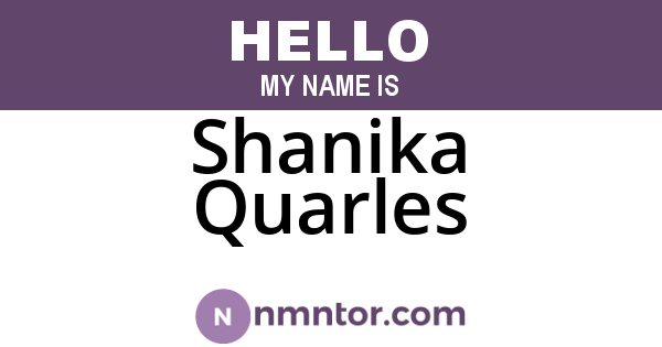 Shanika Quarles