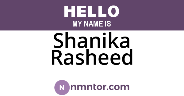 Shanika Rasheed