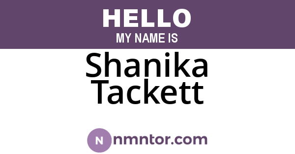 Shanika Tackett