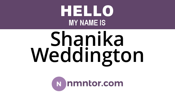Shanika Weddington