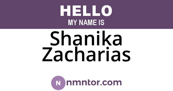 Shanika Zacharias