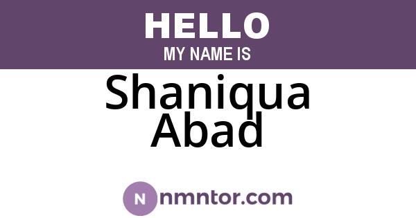 Shaniqua Abad