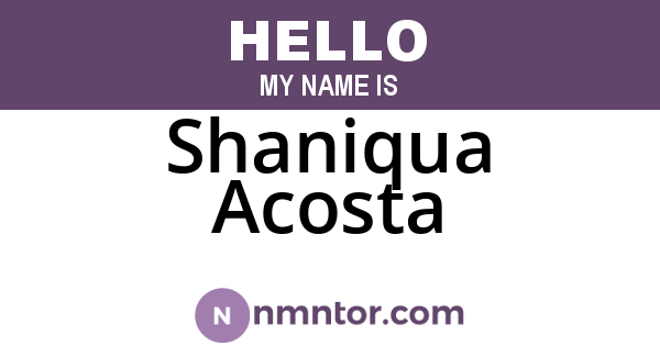Shaniqua Acosta