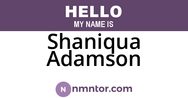 Shaniqua Adamson
