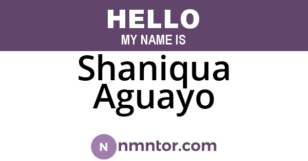 Shaniqua Aguayo