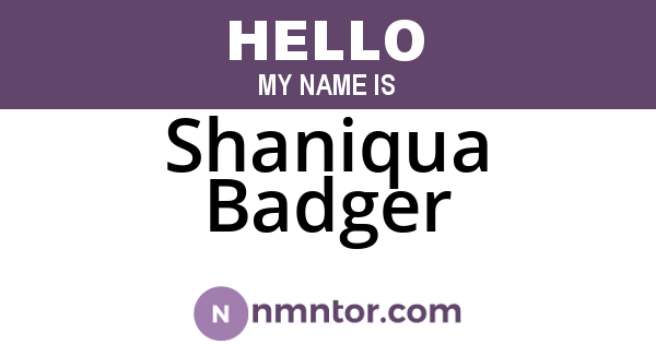 Shaniqua Badger