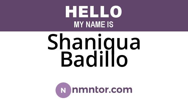 Shaniqua Badillo