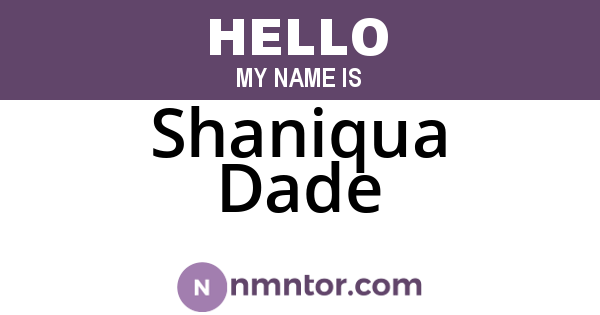 Shaniqua Dade