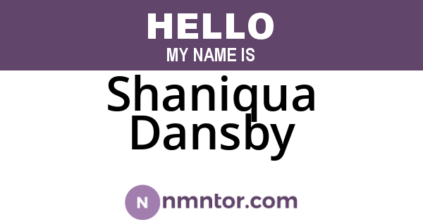 Shaniqua Dansby