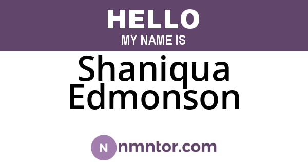 Shaniqua Edmonson