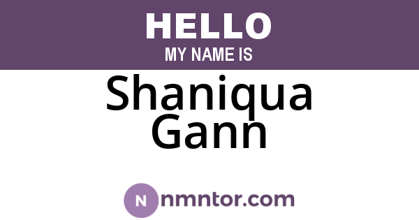 Shaniqua Gann