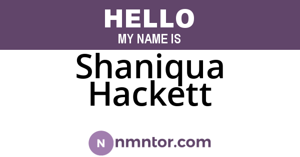 Shaniqua Hackett