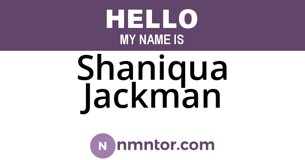 Shaniqua Jackman