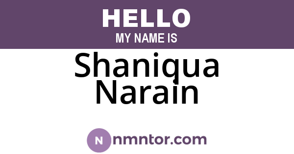 Shaniqua Narain