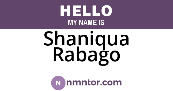 Shaniqua Rabago