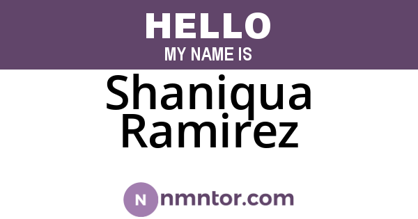 Shaniqua Ramirez