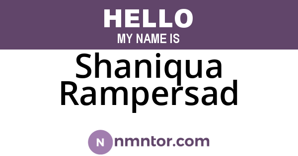 Shaniqua Rampersad