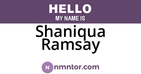 Shaniqua Ramsay