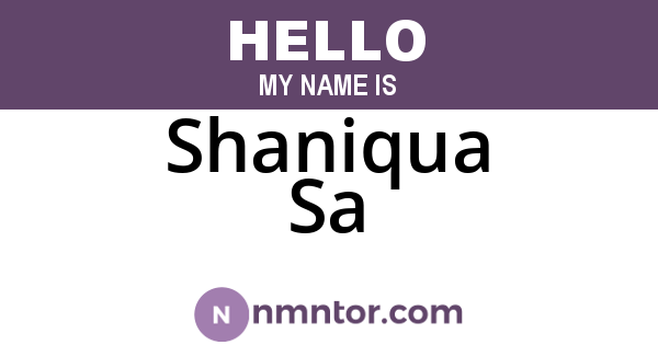 Shaniqua Sa