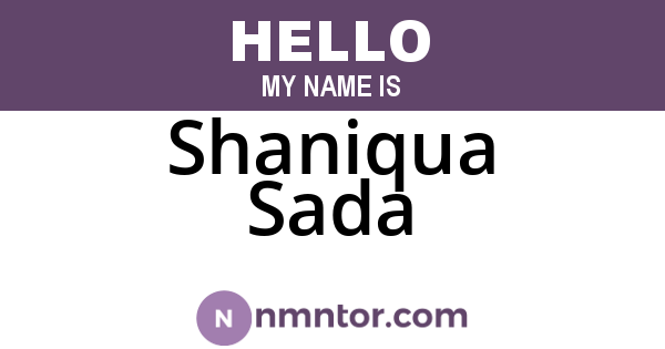Shaniqua Sada