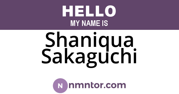 Shaniqua Sakaguchi