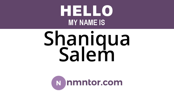 Shaniqua Salem