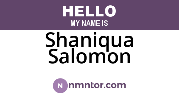 Shaniqua Salomon