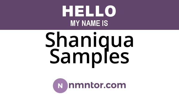 Shaniqua Samples
