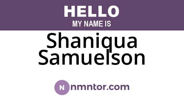 Shaniqua Samuelson