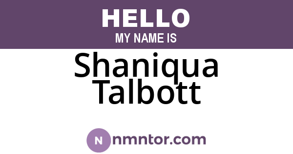 Shaniqua Talbott