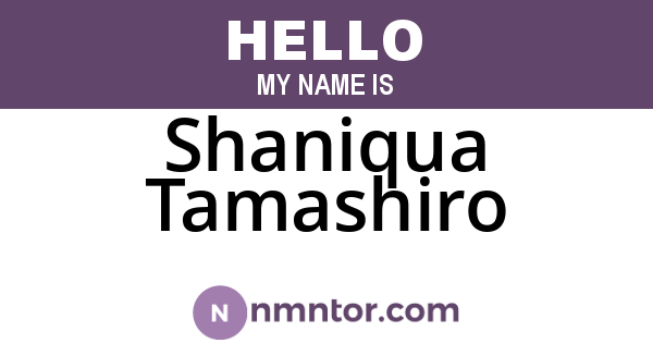 Shaniqua Tamashiro