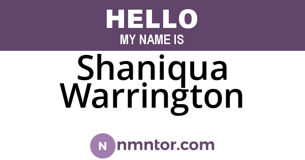 Shaniqua Warrington