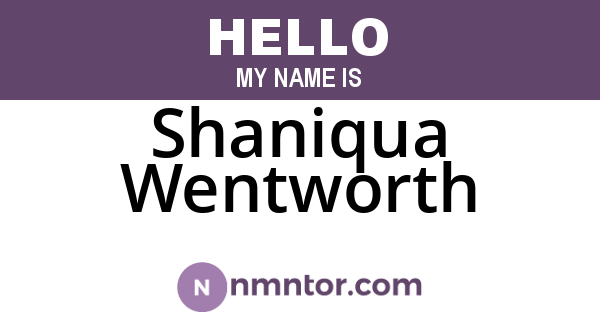 Shaniqua Wentworth