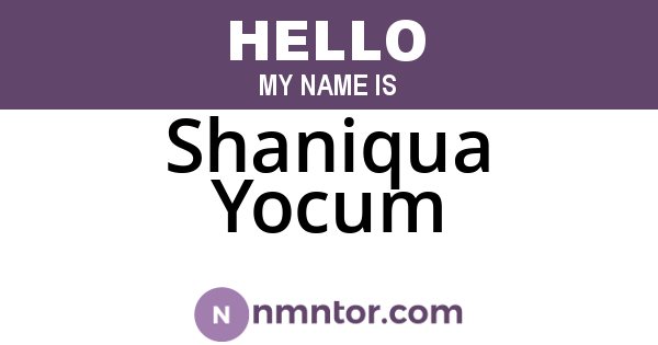 Shaniqua Yocum