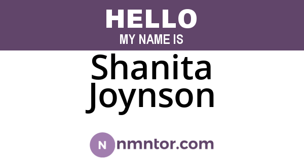 Shanita Joynson