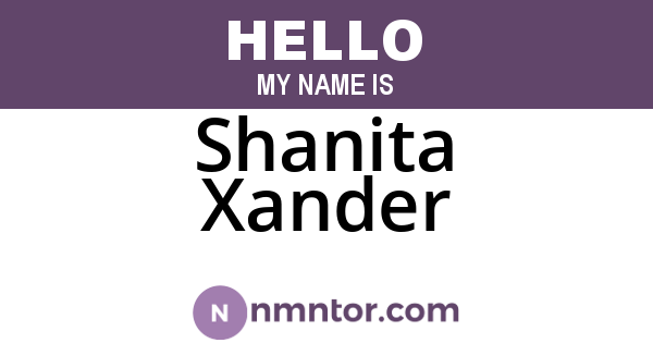 Shanita Xander