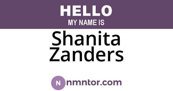 Shanita Zanders
