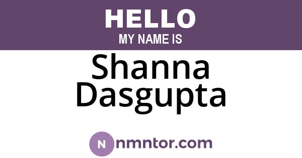 Shanna Dasgupta