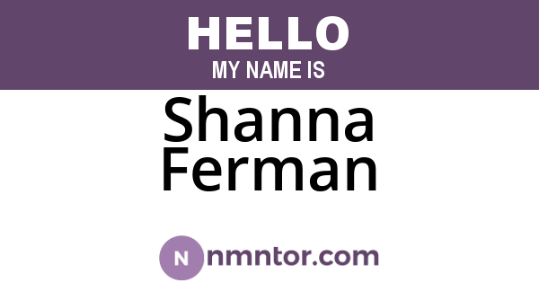 Shanna Ferman