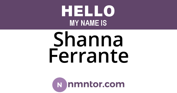 Shanna Ferrante