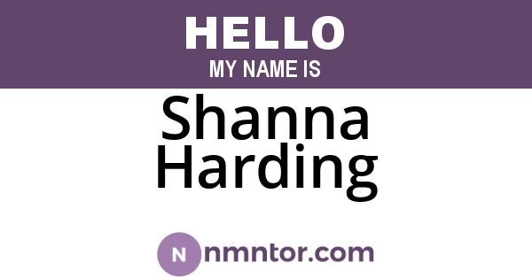 Shanna Harding