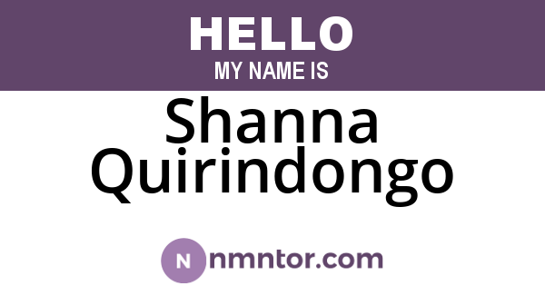 Shanna Quirindongo