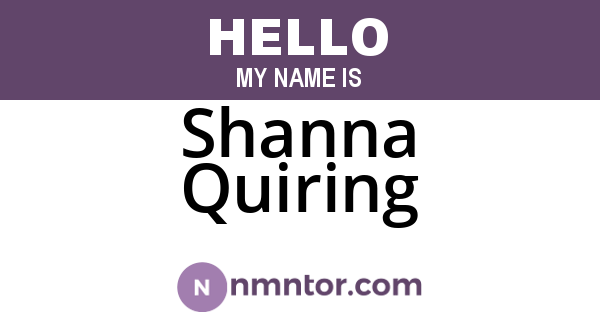 Shanna Quiring