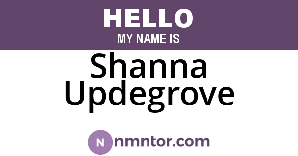 Shanna Updegrove