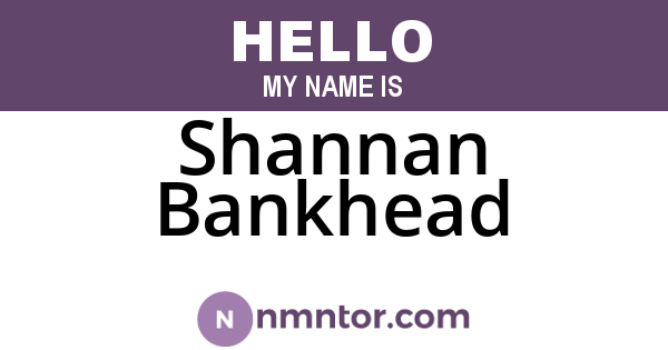 Shannan Bankhead